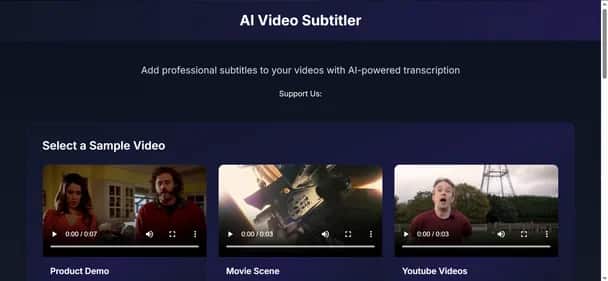 AI Video Subtitler - Tool preview