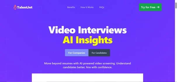 TalentJet - Tool preview