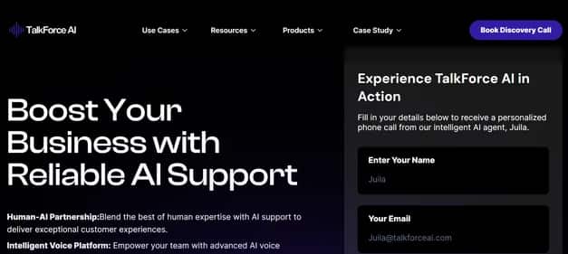 TalkForce AI - Tool preview