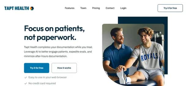 Tapt Health - Tool preview
