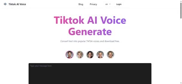 TikTok AI Voice - Tool preview