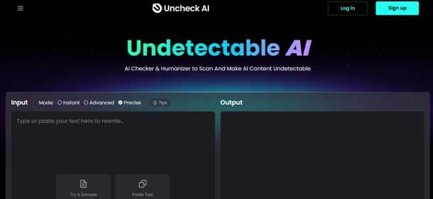 Uncheck AI - Tool preview