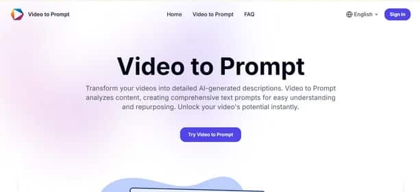 Video to Prompt - Tool preview