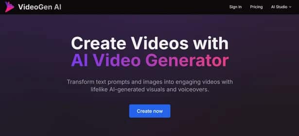 VideoGen AI - Tool preview
