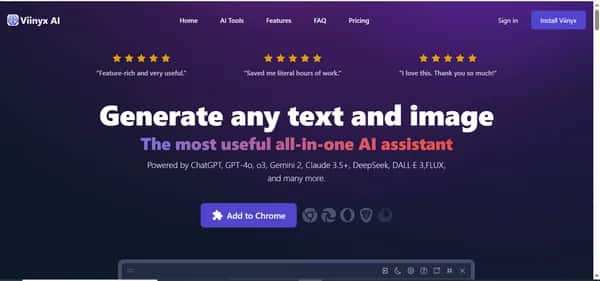 Viinyx AI - Tool preview