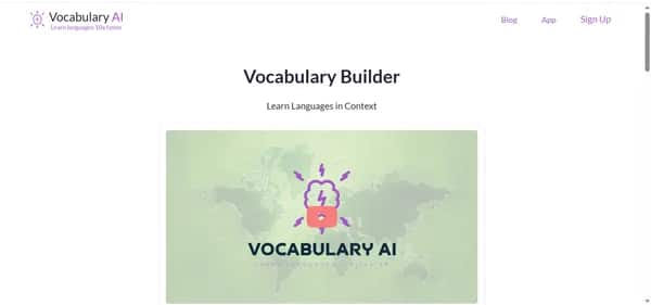 Vocabulary Live - Tool preview