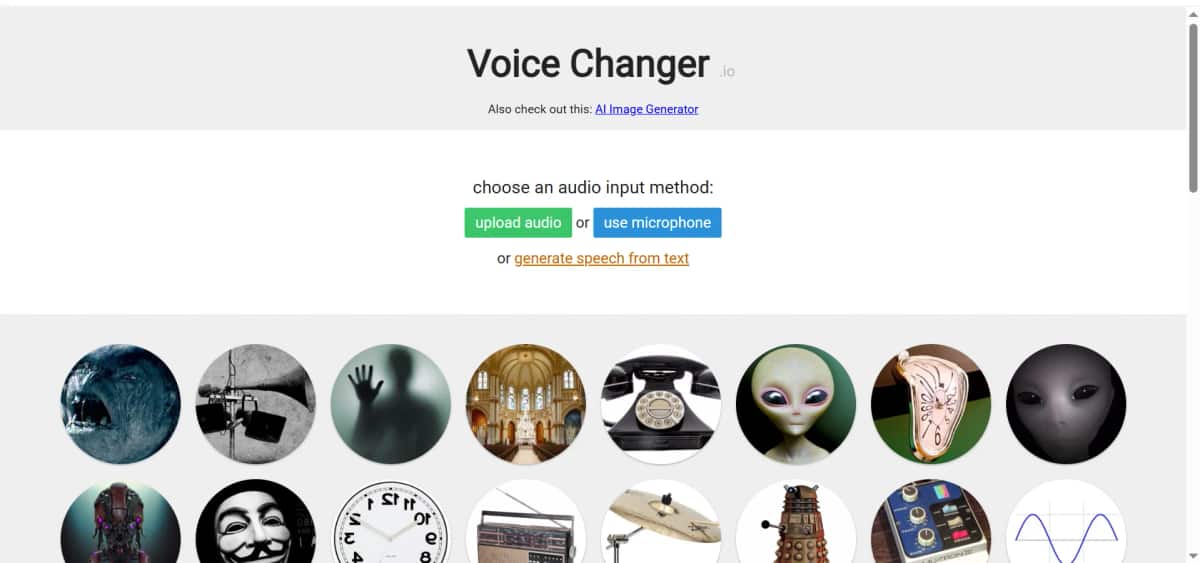 Voice Changer - Tool preview