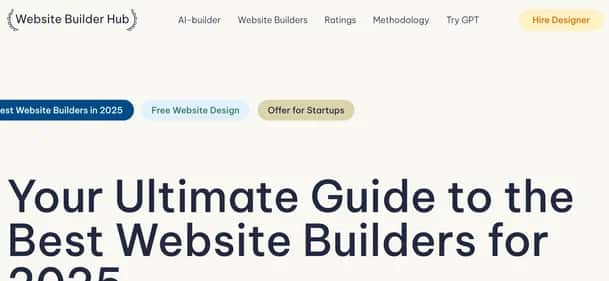 Website Builder Hub - Tool preview