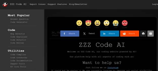 ZZZ Code AI - Tool preview