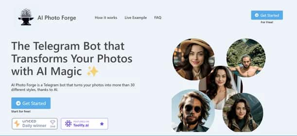 AI Photo Forge - Tool preview