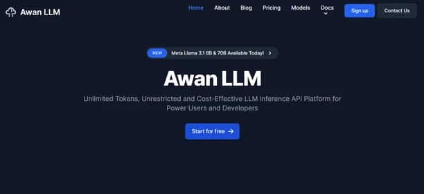 Awan LLM - Tool preview