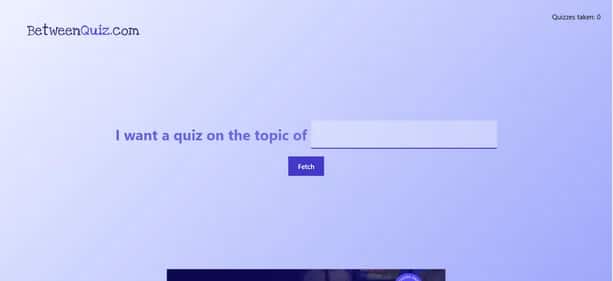 Between Quiz - Tool preview