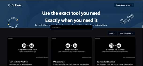 DollarAI - Tool preview