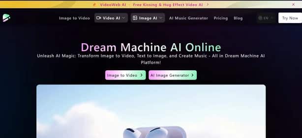 Dream Machine AI - Tool preview