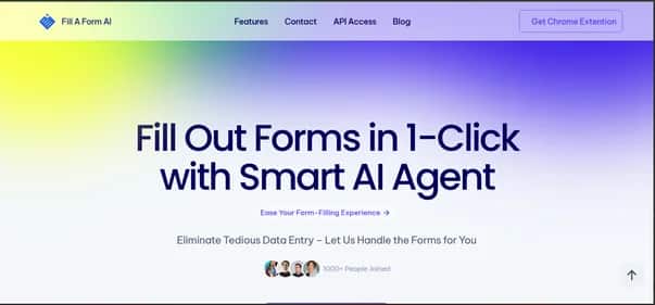 Fill A Form AI - Tool preview