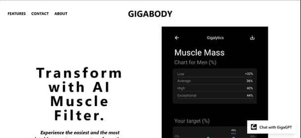 GigaBody AI Muscle Filter - Tool preview