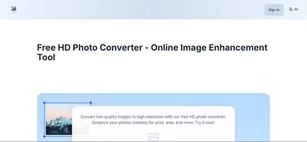 HD Photo Converter - Tool preview