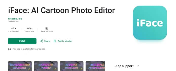 AI Cartoon Photo Editor - Tool preview