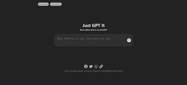 Just Gpt It - Tool preview