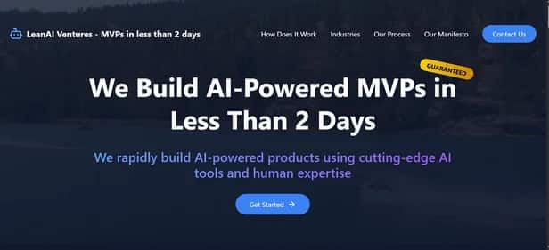 LeanAI Ventures - Tool preview