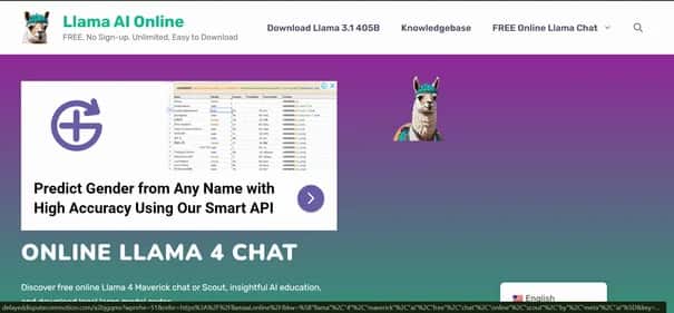 Llama AI Chat - Tool preview
