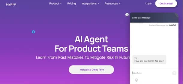 MYPOP AI Agent For Product Teams - Tool preview