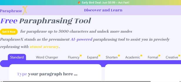 ParaphraseX - Tool preview