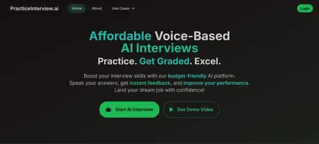 PracticeInterview.ai - Tool preview