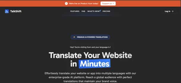 TalkShift - Tool preview