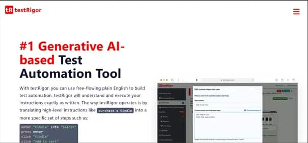 testRigor - Tool preview