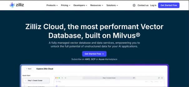Zilliz Cloud - Tool preview