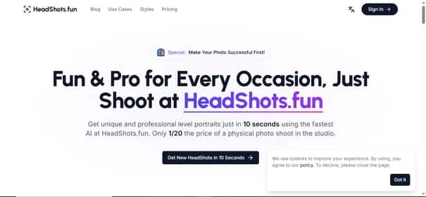 AI Headshot - Tool preview