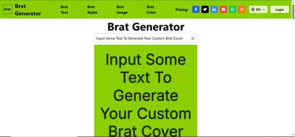 Brat Generator - Tool preview