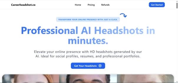 CareerHeadshot.co - Tool preview