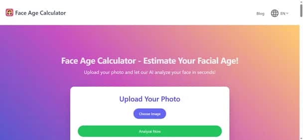 Face Age Calculator - Tool preview