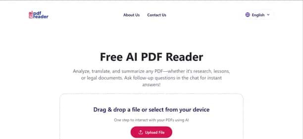 AI PDF Reader - Tool preview