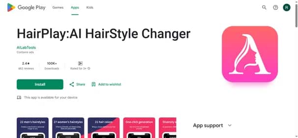 HairPlay:AI HairStyle Changer - Tool preview