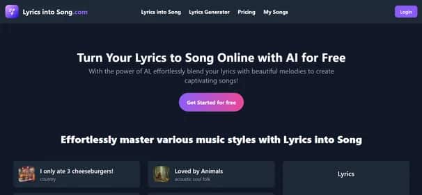 Lyrics into Song AI - Tool preview