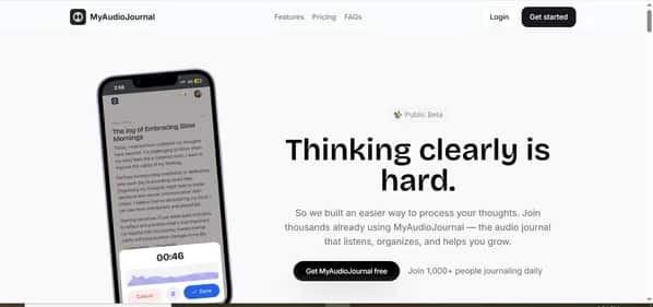MyAudioJournal - Tool preview
