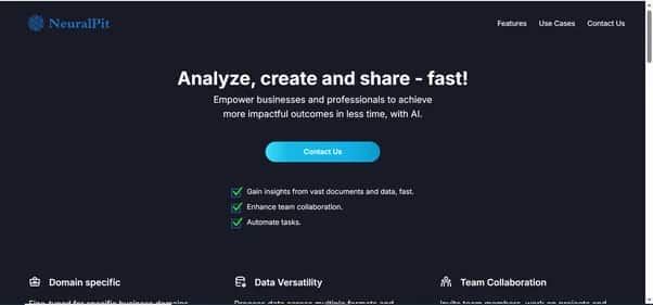 NeuralPit - Tool preview
