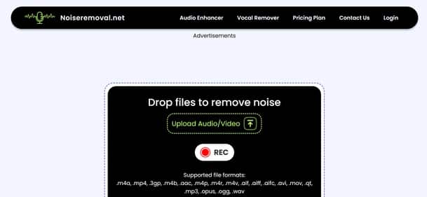 NoiseRemoval.net - Tool preview
