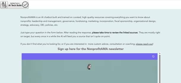 Nonprofit AMA - Tool preview