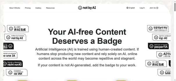 Not By AI - Tool preview