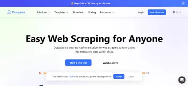 Octoparse - Tool preview