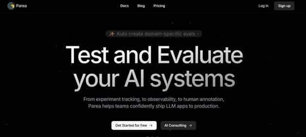 Parea AI - Tool preview