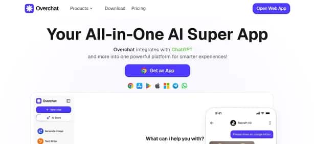 Overchat AI - Tool preview