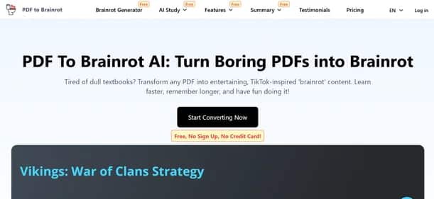 PDF To Brainrot AI - Tool preview