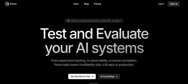 Parea AI - Tool preview