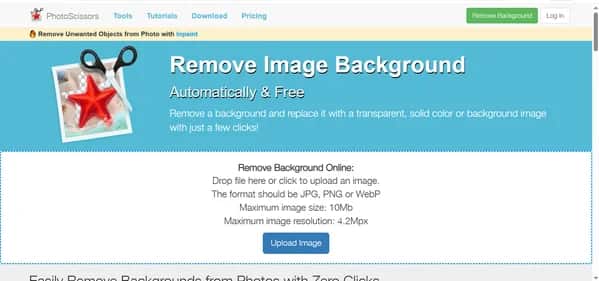 PhotoScissors - Tool preview