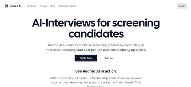 Recroo Ai - Tool preview